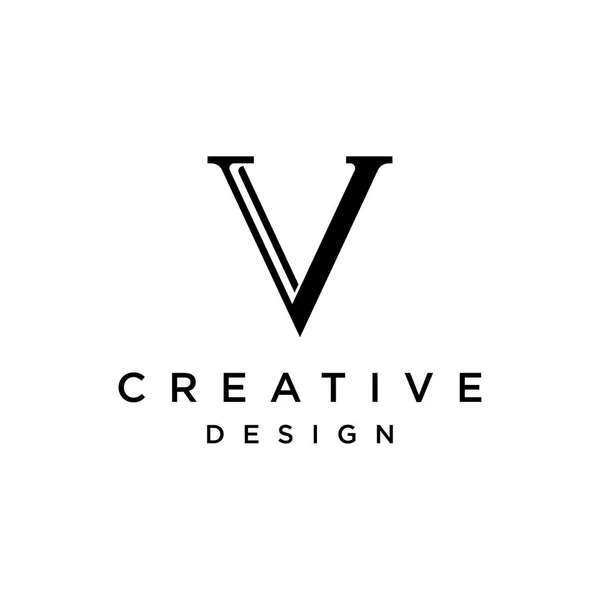 Initiale Lettre Minimal Logo Design Avec Une Forme Géométrique Moderne — Image vectorielle