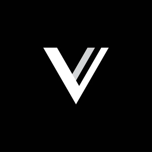 Initial Minimal Letter Logo Design Modern Luxurious Geometric Shape Logo — Stock Vector