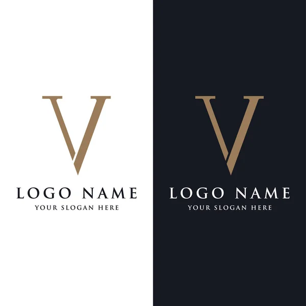 Initial Minimal Letter Logo Design Mit Einer Modernen Und Luxuriösen — Stockvektor