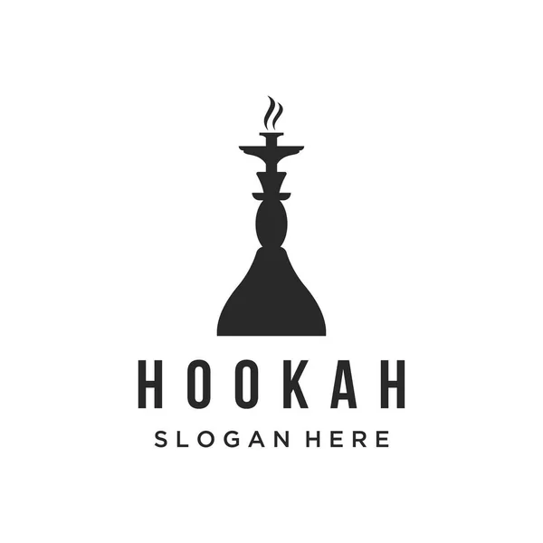 stock vector Isolated vintage hookah, shisha or waterpipe logo for club, bar, cafe and shop.