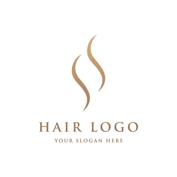 Luxe Belle Vague Cheveux Abstraits Logo Design Logo Pour Les — Image vectorielle