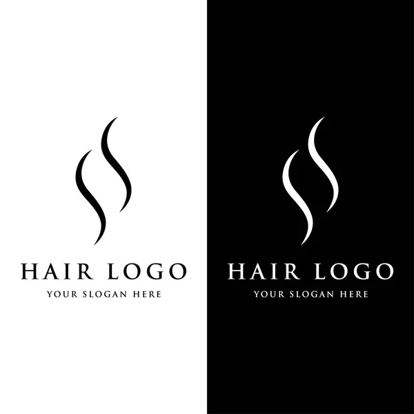Luxe Belle Vague Cheveux Abstraits Logo Design Logo Pour Les — Image vectorielle