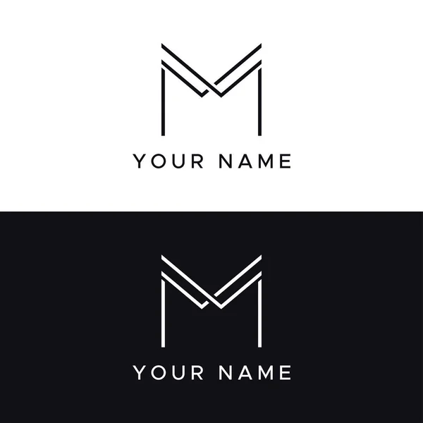 Logotyp Första Bokstaven Monogram Eller Geometri Som Unik Modern Lyxig — Stock vektor