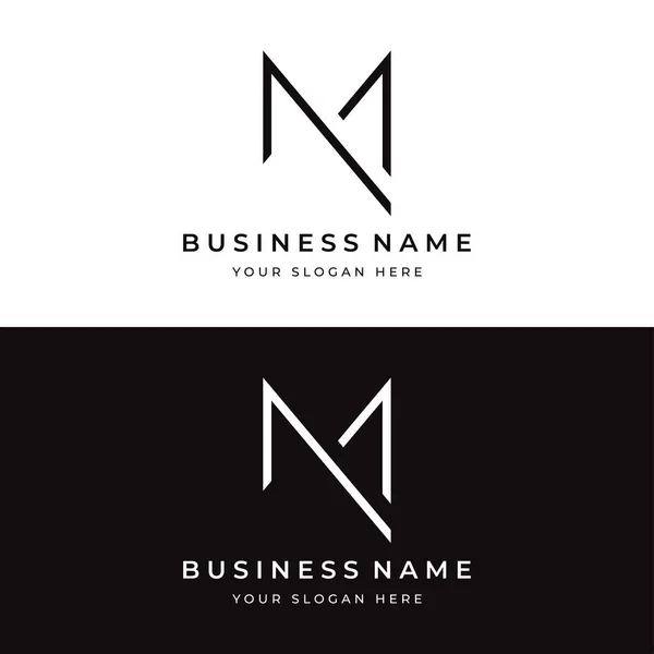 标志首字母M字或几何图形独特 名片及公司标志 — 图库矢量图片