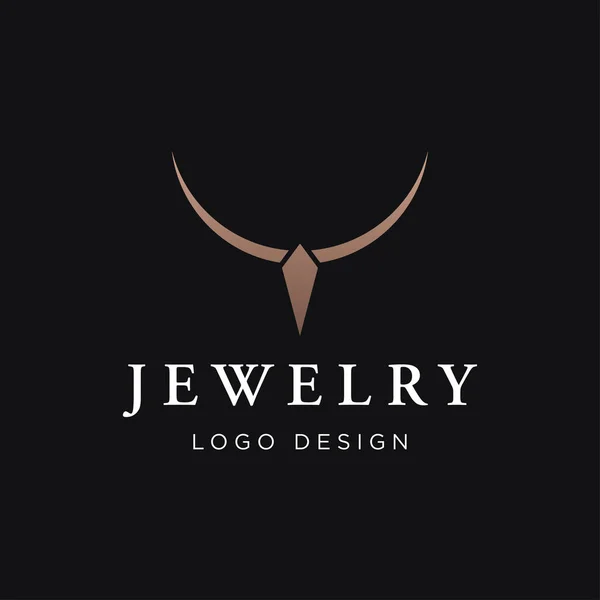Diseño Logotipo Joyería Vintage Lujo Con Idea Creativa Con Forma — Vector de stock