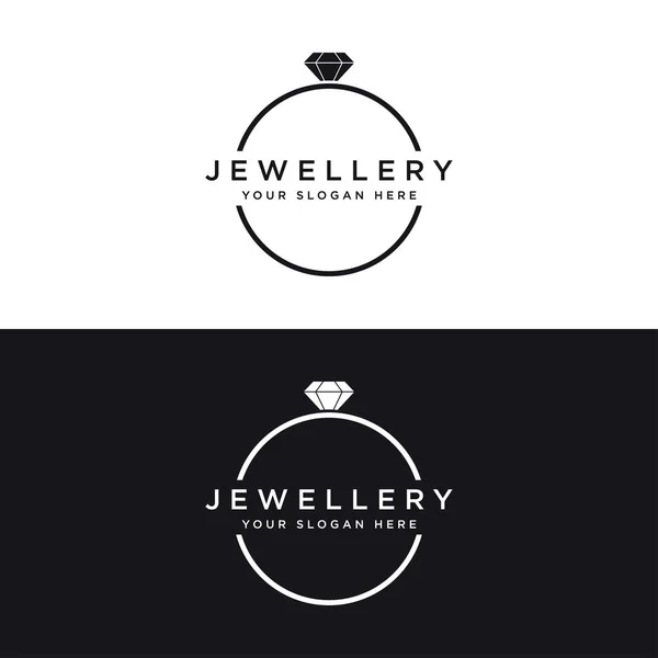 Design Logotipo Jóias Vintage Luxo Com Ideia Criativa Com Forma —  Vetores de Stock
