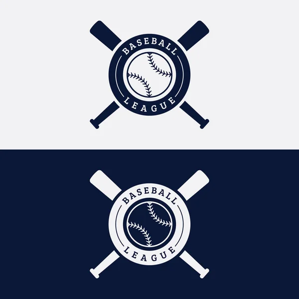 Retro Vintage Baseball Logo Mit Baseballball Und Stockkonzept Logo Für — Stockvektor