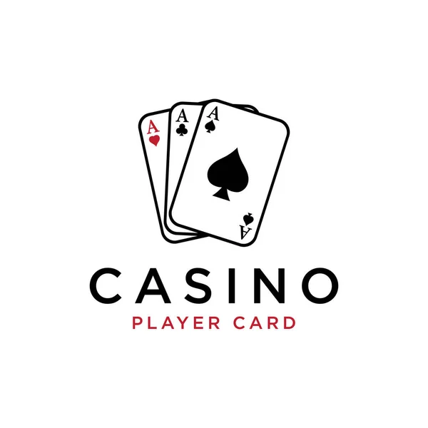 Premium Ace Poker Card Logo Element Logo Gambling Games Casinos — Stock Vector