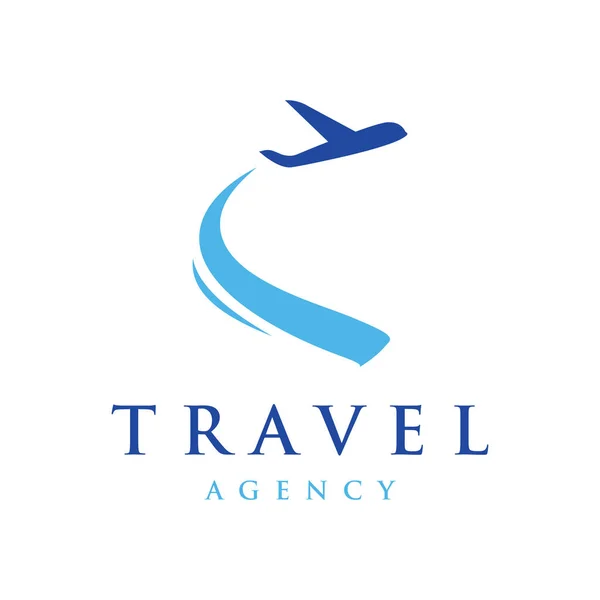 Logo Sommerreisebüro Urlaub Fluggesellschaften Creative Logo Für Unternehmen Flugticketvermittler Urlaub — Stockvektor