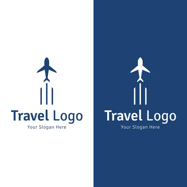 Logo Yaz Seyahat Acentesi Tatil Havayolları Yaratıcı Için Logo Uçak — Stok Vektör