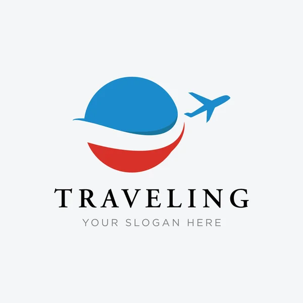 Logo Zomer Reisbureau Vakantie Luchtvaartmaatschappijen Creative Logo Voor Het Bedrijfsleven Rechtenvrije Stockillustraties
