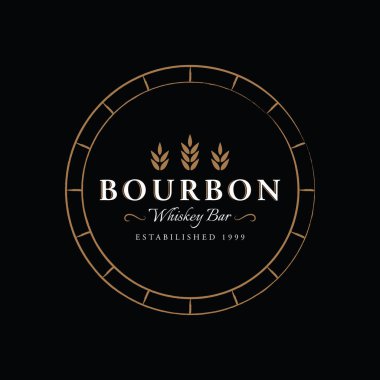 Lüks antika süslemeli viski logosu. etiketler, rozetler, barlar, restoranlar için.