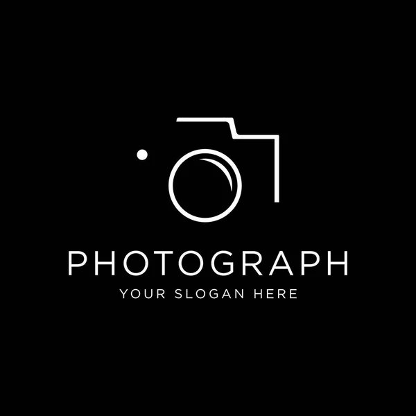 Camera Lens Logo Professionele Fotografie Media Studio Bedrijfslogo Stockillustratie