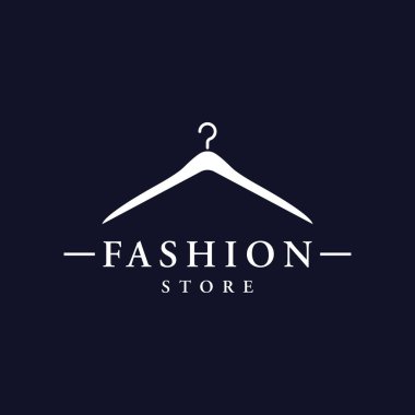 Basit elbise askısı logosu ve yaratıcı bir fikir. İş logosu, butik, moda, güzellik..
