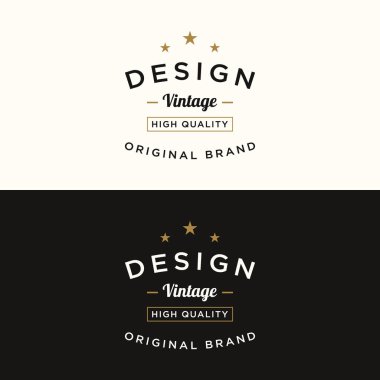 İş, giyim, berber, restoran ve bar için eski model tipografi logosu.