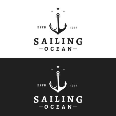 Eski model sunucu logosu. İş logosu, etiket, rozet, denizcilik, nakliye.