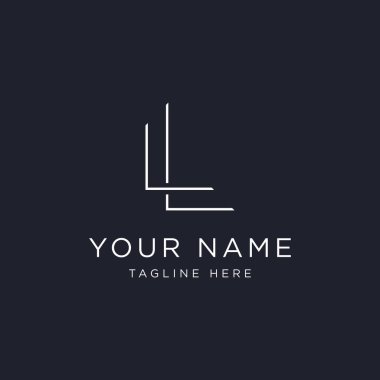 Modern ve lüks geometrik harf L başlangıç logosu. İş, şirket, kimlik logosu.