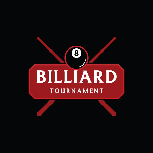 Billiard Cue Stick Creative Logo Template Logo Billiard Sport Game Rechtenvrije Stockillustraties