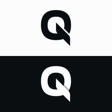 İlk harf Q geometrik logo tasarımı. İşletmeler, kartvizitler, markalar ve şirketler için logo.