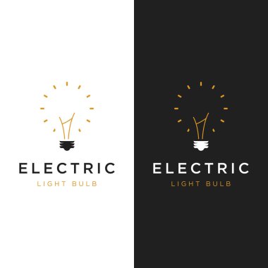 Yaratıcı fikirleri olan basit ampul logosu tasarımı.
