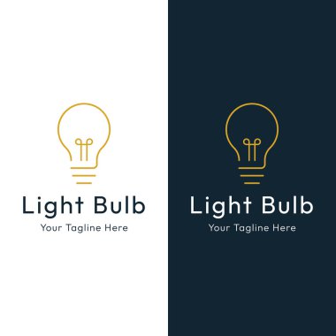 Yaratıcı fikirleri olan basit ampul logosu tasarımı.
