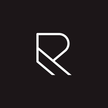 Initial letter R logo with geometry and monogram. Minimalist, modern and elegant logo. Background isolated.