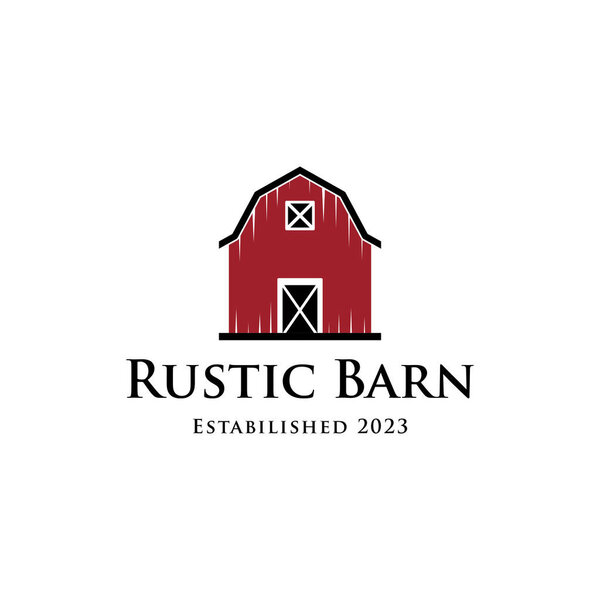 Natural rustic barn, farmhouse, warehouse logo with a retro vintage concept.