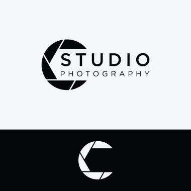 Eşsiz profesyonel fotoğraf makinesi lens logosu tasarımı. İş için logo, stüdyo, medya,