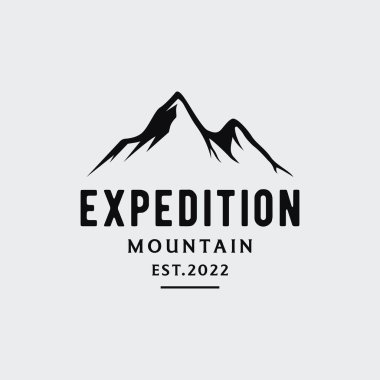 Retro vintage dağ kaşifi logosu. Dağcılar, iş dünyası, kamp ve rozetler için logo..