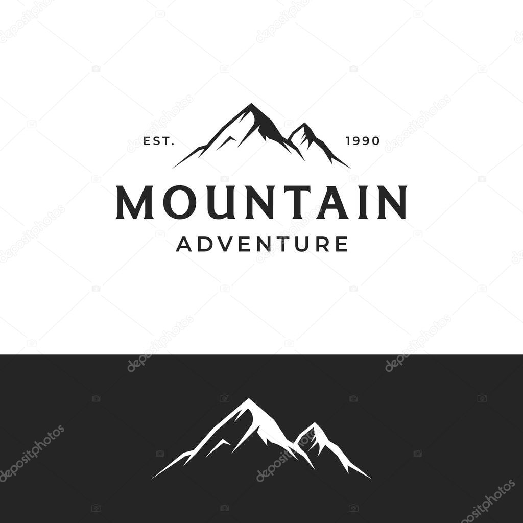 Retro vintage mountain explorer logo design.Logo for climbers, business, camping and badges.