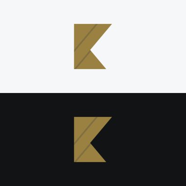 Modern, eşsiz ve lüks geometrik ilk harf K logo elementi. Kartvizitler, şirketler, şirketler, moda ve markalar için logo