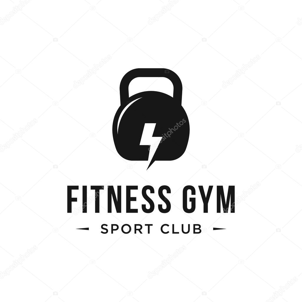 Retro vintage gym sport bodybuilding logo design. Logo for business, fitness, labels, badges and gym centers.