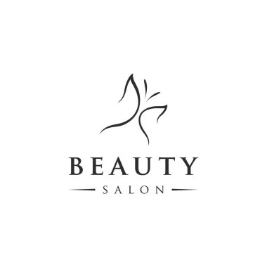 Kadın güzellik salonu logosu ve kimliği. İş yeri, kuaför salonu, kozmetik ürünleri, terapi spa.