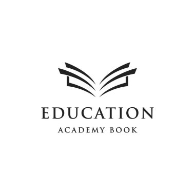 Yaratıcı fikirleri olan kitap logosu tasarımı. İş, okul, kalkınma, eğitim, akademik, e-kitap ve kütüphane logosu