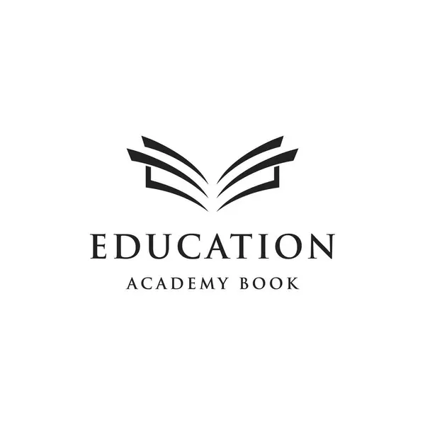 Yaratıcı fikirleri olan kitap logosu tasarımı. İş, okul, kalkınma, eğitim, akademik, e-kitap ve kütüphane logosu