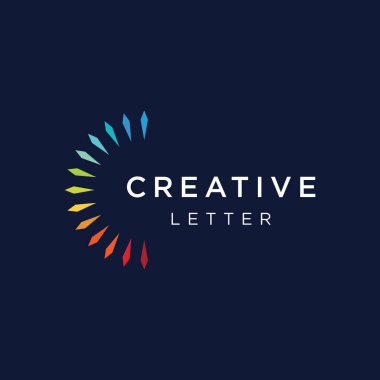 Unique and modern geometric initial C logo design. Logo for business, business cards, brands and identity. clipart