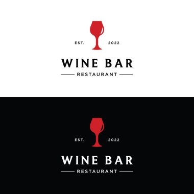 Lüks cam logo. Barlar, gece kulüpleri ve işletmeler için logo.