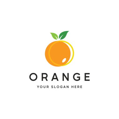 Portakal suyu logosu tasarımı. İş logosu, meyve suyu, portakal suyu dükkanı.