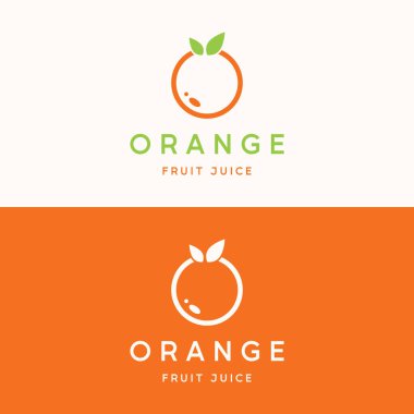 Portakal suyu logosu tasarımı. İş logosu, meyve suyu, portakal suyu dükkanı.
