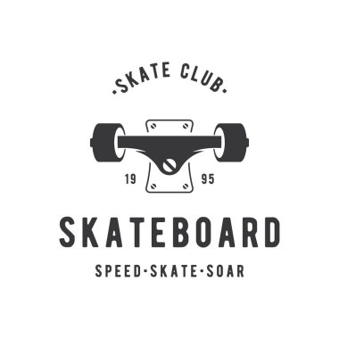 Extreme spor logosu, kaykay kulübü, antika. Etiketler, kulüpler ve posterler için logo.