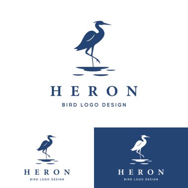 Leylek logo tasarımı izole edilmiş arkaplan.