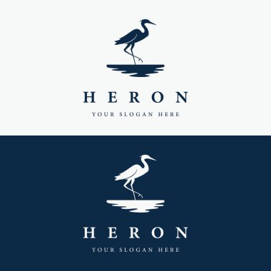 Leylek logo tasarımı izole edilmiş arkaplan.