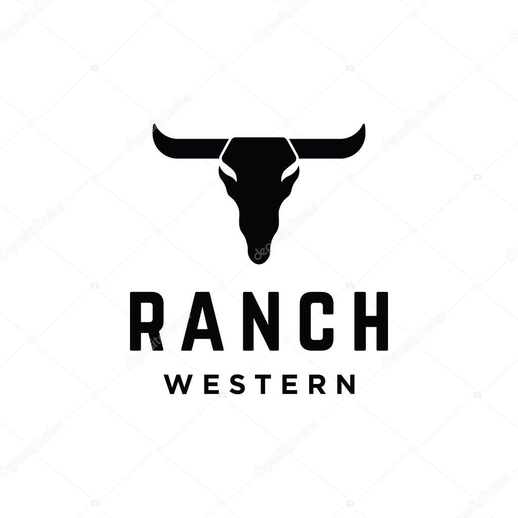 Logo texas ranch western retro vintage.Logo for business, restaurant, bar.