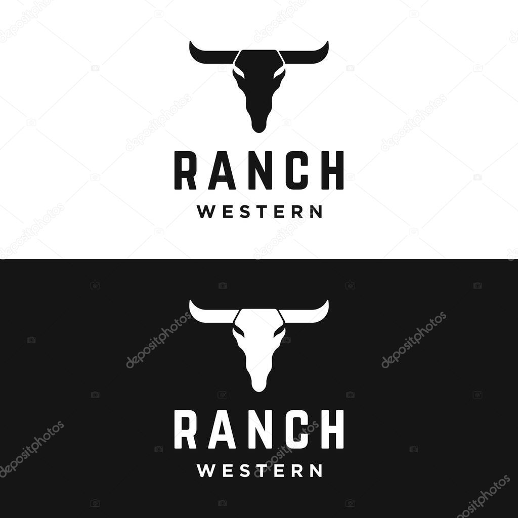 Logo texas ranch western retro vintage.Logo for business, restaurant, bar.