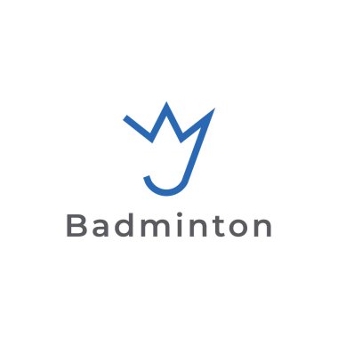 badminton servis aleti ve raket logosu tasarımı. İş için logo, kulüp, spor, turnuva.