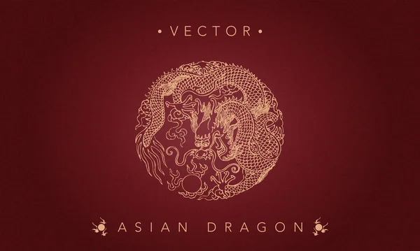 Asya ejderhası totemi Çin geleneksel ejderha deseni