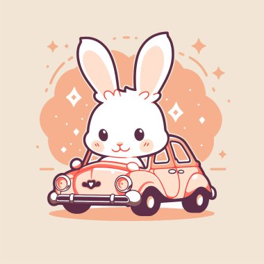 Bunny, çizgi film karakteri çizimi yapıyor.