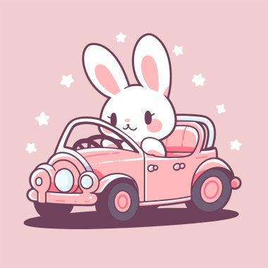 Bunny, çizgi film karakteri çizimi yapıyor.