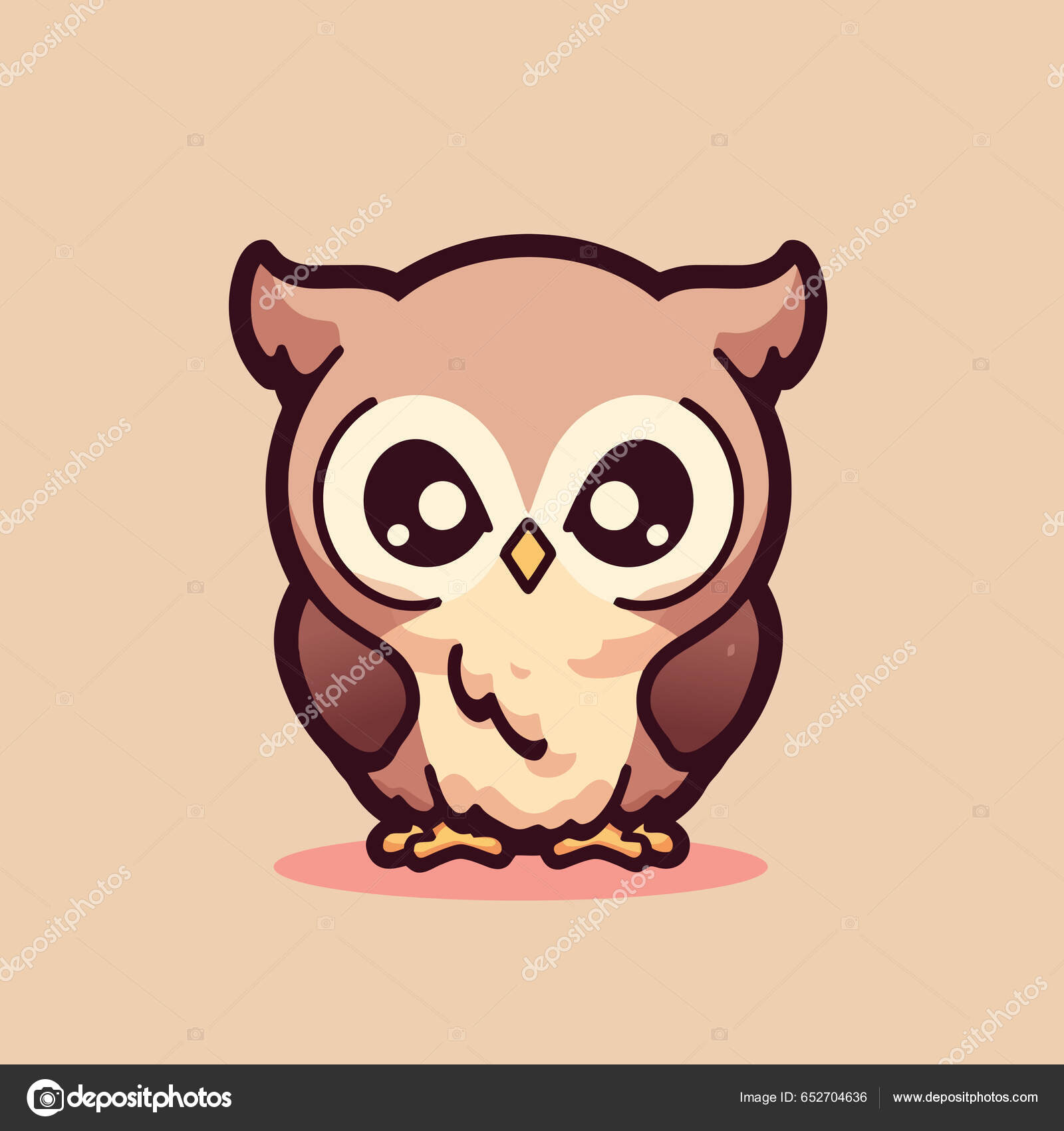 얼굴을 부엉이 스톡 벡터 - ©kitoul 652704636, image size:1600x1700