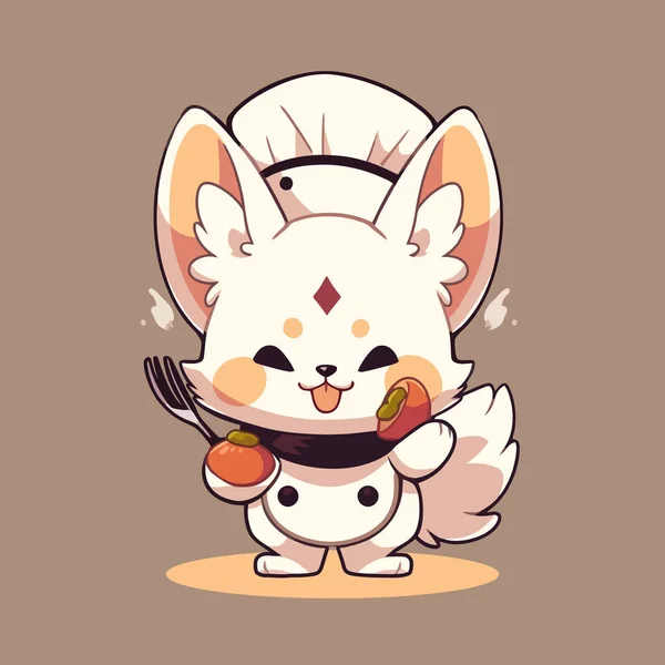 Bir tilki çatalla havuç yiyor..